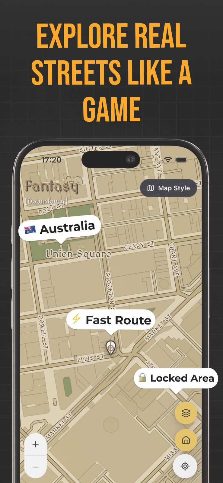 Explore real streets like a game
