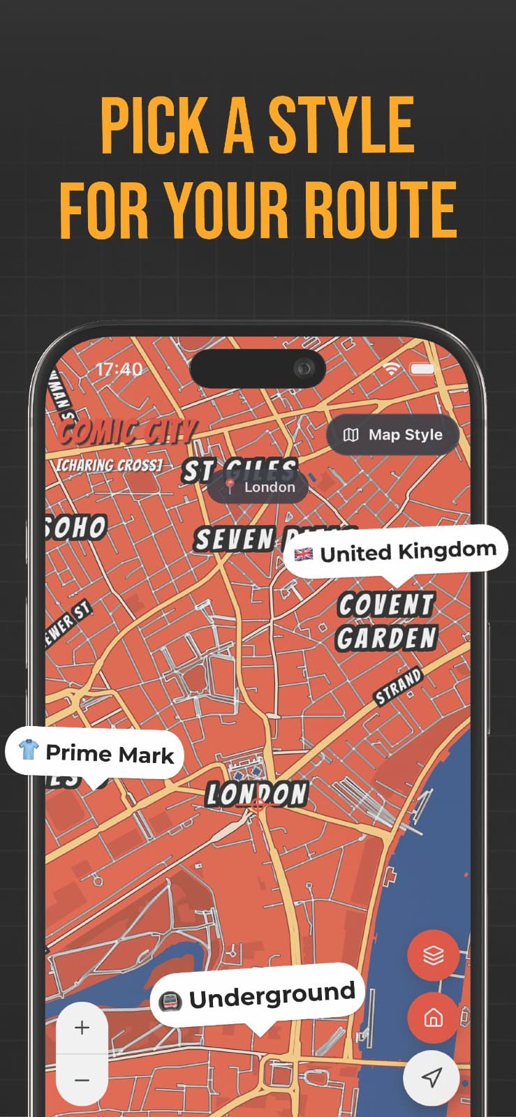 Pick a style for your route